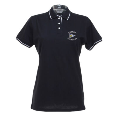Shotley SC Ladies contrast polo shirt Thumbnail